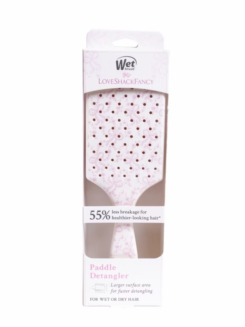 Wet Brush LoveShackFancy Pink Paddle Detangler